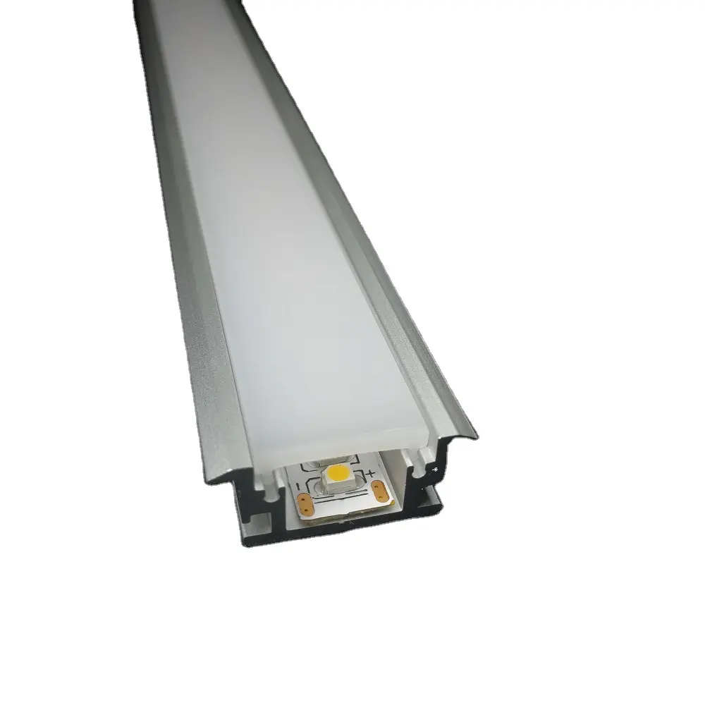 SDW047 สําหรับโคมไฟตั้งพื้น 27*11 มม. U รูปร่างโคมไฟใต้ดิน Groove แสงฝังพื้น LED อลูมิเนียมโปรไฟล์