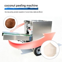 Machine à peler et à décortiquer les noix de coco pour ligne de traitement commerciale des noix de coco