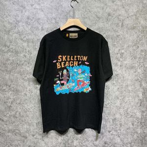 Trendy Retro Color Skeleton <strong>Surfing</strong> <strong>Print</strong> 100% Cotton Oversized Short Sleeved Summer High Street T-shirt GALLERYDEPT - Product Image 3