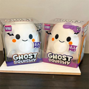 Juguete de Látex de Halloween, Divertido y Antiestrés, Relleno de Harina, Fantasma Gigante Blanco con Lazo - Product Image 1