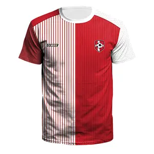 Klassisches Rundhals-T-Shirt Kurzarm-Jubel uniformen Fußball-Fußballfans-Shirt-Trikots für Match