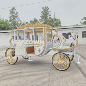 Garantía de calidad Luxury Vintage Royal Carriage 4 ruedas 4-6 personas Vehículo de utilería de boda para turismo Bodas - Product Image 3