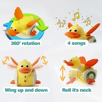 Jouet éducatif pour bébé rampant, canard jaune en plastique, jouet robot musical lumineux qui danse et marche, apprentissage STEM pour tout-petits
