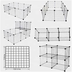 <span class=keywords><strong>DIY</strong></span> Gratis Dirakit Tiga Dimensi Logam Mesh Kandang Hewan Peliharaan Anak Anjing Kelinci Guinea Pig Kandang - Product Image 6