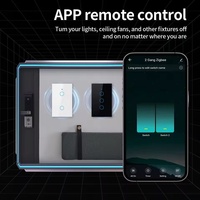 Interrupteur tactile intelligent WiFi++RF 10A, norme américaine, sans fil neutre, contrôle vocal via application pour la domotique