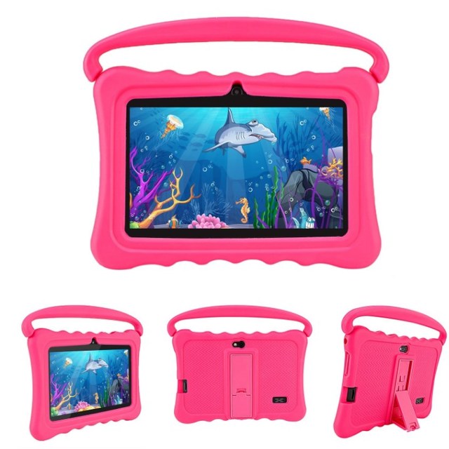 Factory Bulk New 7 Inch Allwinner Kids Android Learn Tablet WiFi/GSM 4G Educational Features 1GB/16GB 4 Colors Free Cover
