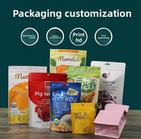 Op maat bedrukte, gemakkelijk te openen aluminiumfolie zak, flesvormige, staande plastic zak, voedselveilige Mylar verpakkingstas voor voedsel