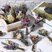 Buket Bunga Kering Boho Buatan Tangan DIY Dekorasi Pernikahan & Ulang Tahun Kerajinan Vas Mini Hadiah Pengiring Pengantin (Romantis)