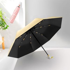 Parapluie pliable pour femme, style japonais et coréen, entièrement automatique, protection UV 70 %, design moderne pour les voyages, en vinyle, résistant au soleil et à la pluie - Product Image 1