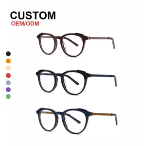 unique design thick acetate computer optical frame vintage colored reading glasses eyewear