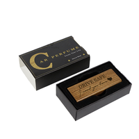 Win-Win Holz Weihnachts-Autoduftspender Lüftungsclip Lufterfrischer Aromatherapie-Halter Wiederverwendbar Graviert