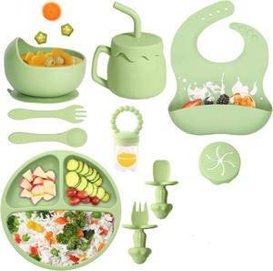 Juego de Vajilla para Bebés al por Mayor, Libre de BPA, Plato para Bebé con Fuerte Succión, con Tenedor y Cuchara - Product Image 3