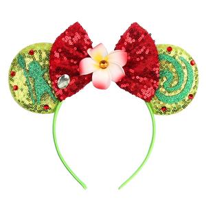 Serre-tête de Noël pour enfants avec oreilles de souris à paillettes et nœud, taille unique, pour filles, accessoires pour cheveux - Product Image 2