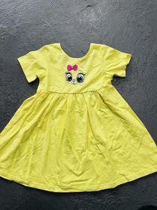 Conjunto de Vestido Casual de Verano para Niñas/Niños con Estampado de Lápices, Fresas y Lazos en Tonos Naranja y Rosa, <span class=keywords><strong>Ropa</strong></span> Infantil para Niños, Pedido al por Mayor - Product Image 3