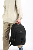 Sac à dos unisexe grande capacité en nylon imperméable et respirant avec bretelles courbées pour l'école et les voyages