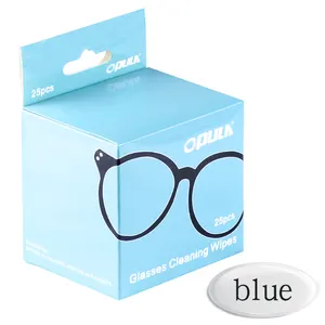 Opula Individueel Verpakt Optische Lens Brillen Cleaning Doekjes Lens Cleaning Tissue Natte Handdoek