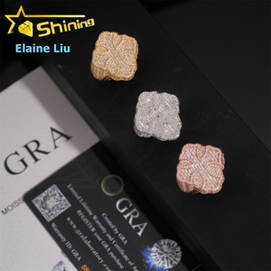 Iced Out Sterling <strong>Silver</strong> 925 Custom Hip Hop Jewelry VVS Moissanite Diamond <strong>Cross</strong> <strong>Ring</strong> - Product Image 4
