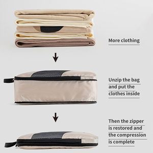 Travel Storage Bag 6-piece Set Compression Packing <b>Cubes</b> for Travel Luggage Organizer Packaging <b>Cubes</b> for Clothes - Product Image 6
