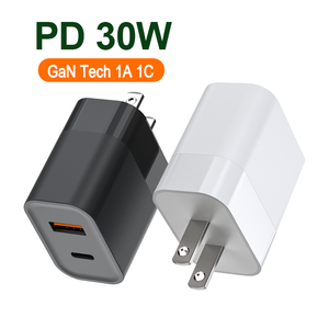 热卖快速充电器30w Usb c适配器Pd充电器双电源英国适配器适用于iphone 20w充电器原装 - Product Image 1