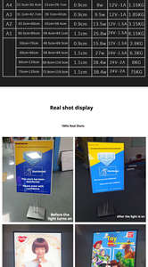 Boîte lumineuse LED en verre trempé de type tiroir, panneau <span class=keywords><strong>publicitaire</strong></span> lumineux, affiche/illustration/affichage de plats - Product Image 6