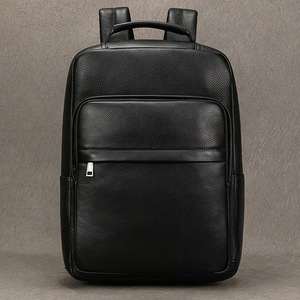 Sac à dos en <span class=keywords><strong>cuir</strong></span> véritable pour <span class=keywords><strong>homme</strong></span>, idéal pour les voyages transfrontaliers, sac d'école pour étudiant, sacoche pour ordinateur portable 15 pouces en <span class=keywords><strong>cuir</strong></span> de première qualité, respirant - Product Image 5