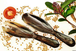 ช้อนฮอร์นที่เป็นเอกลักษณ์ด้ามยาวและสีแตรธรรมชาติสำหรับช้อนชาและช้อนกาแฟของโรงแรมและเครื่องใช้บนโต๊ะอาหาร - Product Image 2