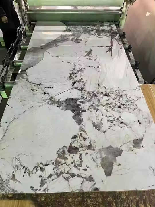 high glossy 3mm flexible pvc marble sheet uv wall