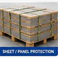 Protections d'angle en papier recyclé personnalisées pour l'emballage de palettes et de verre