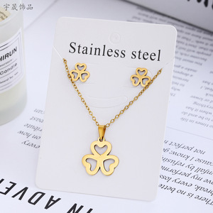 Set di collana di gioielli di moda da donna Set di gioielli di design 18K collana placcata in oro per matrimoni e feste - Product Image 5