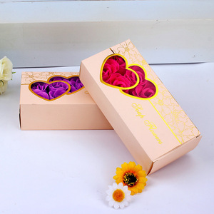 Caja de Regalo con 10 Rosas de Jabón en Forma de Corazón para el Día de San Valentín, Suministros Festivos, Caja de Regalo con Flores de Jabón Simuladas - Product Image 2