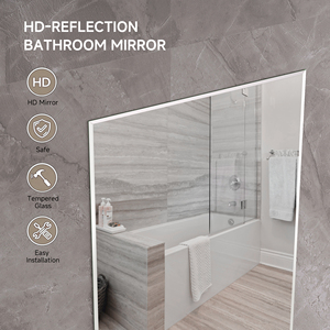 <span class=keywords><strong>Espejo</strong></span> de Baño sin Marco, <span class=keywords><strong>Espejo</strong></span> Plateado sin Cobre HD con Bordes Pulidos de Seguridad, <span class=keywords><strong>Espejo</strong></span> de Vanidad para Montar en la Pared - Product Image 2
