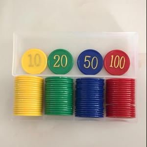 Jetons de poker en plastique plaqués or 37 mm avec logo personnalisé et impression UV, jetons de jeu de Mahjong, jetons de poker, jetons de jeu, jetons de Texas Hold'em - Product Image 3