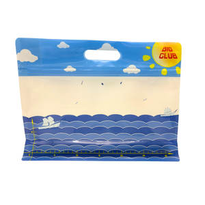 Bolsa de congelador con estampado personalizado para mariscos, pescado, camarones, salmón, con asa de ventana transparente, bolsa de sellado térmico para envases de plástico - Product Image 1