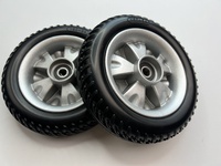 Neumático Sólido de PU de 8 Pulgadas HEXIN No Flats para Scooters para Personas Mayores/Discapacitadas, Negro HX-W209 - Excelente Tracción y Agarre