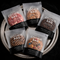 Sacs plats en BOPP noir 5x7 personnalisés avec logo imprimé pour biscuits individuels, thermoscellables, mats, avec encoches de déchirement – Vente en gros
