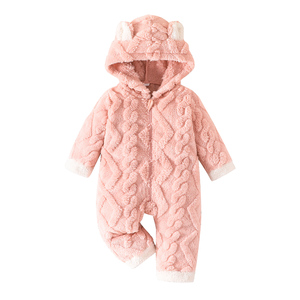 Mono de Invierno para Bebé, Cálido y Afelpado, con Botones Fáciles de Usar, Diseño con Capucha - Product Image 1