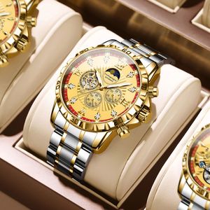 Montre mécanique The Lorraine <span class=keywords><strong>Marquis</strong></span> pour homme, montre automatique pour homme, tourbillon, phase de lune multifonctionnelle - Product Image 1