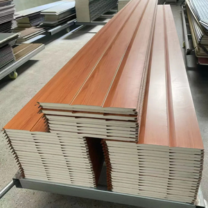 Panneau mural extérieur en acier ignifuge, panneau sandwich EPS PU, panneau isolant en aluminium pour chambre froide et atelier - Product Image 3