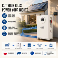 Produit Tendance 2027, Stock UE, Pack de batteries LiFePO4 16 kWh 48V 51.2V, Stockage d'énergie 17.5 kW, Batterie au lithium hors réseau 15 kW pour applications industrielle et agricole