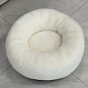 ETRIP <span class=keywords><strong>PET</strong></span> Luxuriöses Weiches Flauschiges Warmes Weißes Plüsch-Hundebett Winter Rundes Donut-Katzen- und Hundebett - Product Image 3