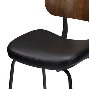 Silla <span class=keywords><strong>de</strong></span> Comedor <span class=keywords><strong>de</strong></span> Diseño Moderno Personalizada, Silla <span class=keywords><strong>de</strong></span> Metal para Cafetería con Respaldo <span class=keywords><strong>de</strong></span> Madera y Asiento <span class=keywords><strong>de</strong></span> Cuero PU para Restaurante - Product Image 6