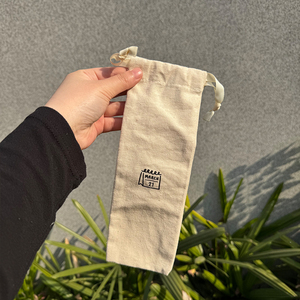 Pochette cadeau en coton biologique certifié GOTS, écologique, avec logo personnalisé imprimé, pour bougies, sac à cordon promotionnel anti-poussière - Product Image 2