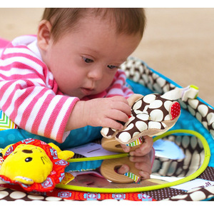 Tapis d'éveil en coton Jollybaby pour bébé, tapis d'activités pour nourrissons, jouet de développement pour ramper, tapis de jeu avec miroir pour le temps sur le ventre, tapis d'éveil pour bébé - Product Image 2