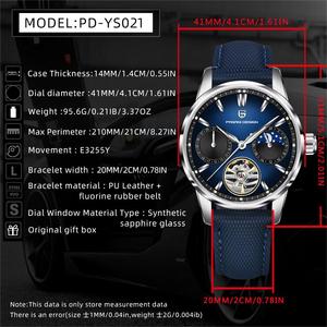<span class=keywords><strong>Orologio</strong></span> Meccanico <span class=keywords><strong>Automatico</strong></span> da Uomo Pagani Design 2025 PD-YS021 - Quadrante Piccolo a Tre Lancette - Resistenza all'Acqua 100 Metri - Product Image 6