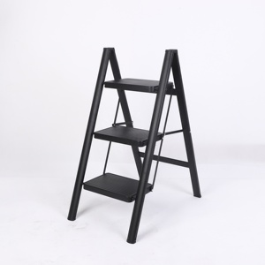 New màu đen thép hộ gia đình bước xách tay Trọng lượng nhẹ thang thép với xử lý gấp bước Phân - Product Image 3