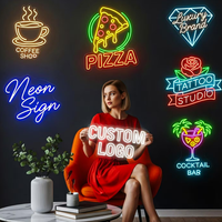 Enseigne Murale LED Lumineuse Personnalisable Étanche en Forme de Cœur pour Bâtiments, Panneaux de Bureau, Transformateur pour Publicité