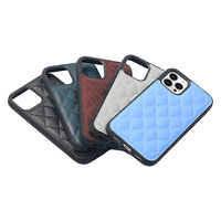 Fabricant doudoune en cuir personnalisée houppette étui de téléphone pour i phone 15 étuis doudoune