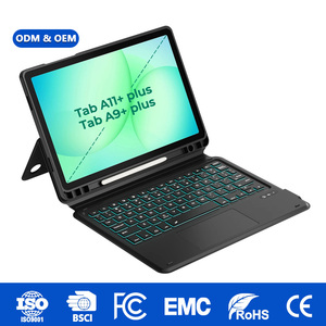 Rugged Keyboard Case for Samsung Galaxy Tab A9+ 11" & A11+ 7‑Color Backlit Multi‑Touch Trackpad Folio Cover S Pen Holder ODM OEM - Product Image 1