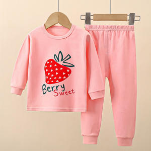 Ensemble de sous-vêtements pour enfants automne pur coton 1-10 <span class=keywords><strong>ans</strong></span> nouveaux pyjamas pour garçons vêtements de maison pour filles vêtements pour enfants - Product Image 5