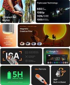 Nouveau Projecteur de Poche XGIMI <span class=keywords><strong>MoGo</strong></span> 4 2025 GTV avec Support Réglable 360° et <span class=keywords><strong>2</strong></span>,5 Heures d'Autonomie, Version Globale, Proyector Play 6 - Product Image 2